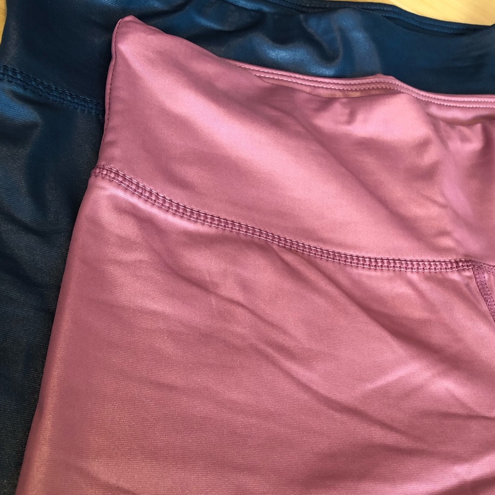 Teal Liquid Biker Shorts - Picture 5 of 5